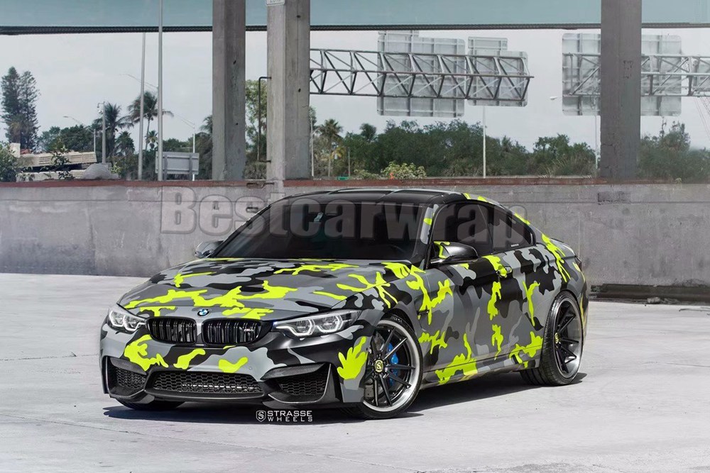 Snow Yellow black Gray Camouflage Vinyl wrap for Vehicle car wrap Graphic Camo covering coating air bubble free 1.52x30m 5x98ft