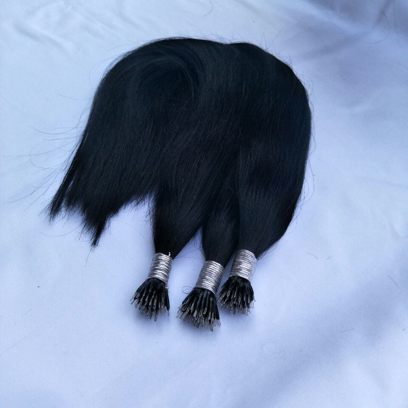 Genuis quality 240g 300Strands Nano ring European nano ring hair extension 16 18 20 22 inch Brazilian human hair