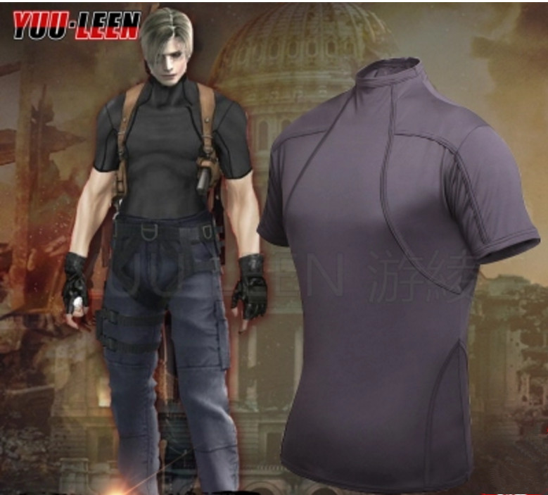 Resident Evil 4 Leon kennedy Cosplay Tee Shirt Short Sleeve Men's T-shirt Tight Outdoor Sport Tactical T - shirt, Grey
Resident Evil 4 Leon kennedy Cosplay Tee Shirt Short Sleeve Men's T-shirt Tight Outdoor Sport Tactical T - shirt, Grey