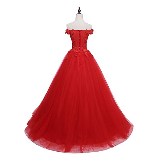 Red Ball Gown Quinceanera Dresses Beaded Crystal Formal Party Gown Vestidos De 15 Anos QC1275