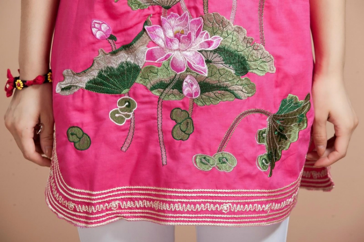 Women Blouse Spring Autumn Fashion Tang Suit Traditional ethnic clothing Mandarin Collar cotton Linen Cheongsam Blouse Chinese Style Top