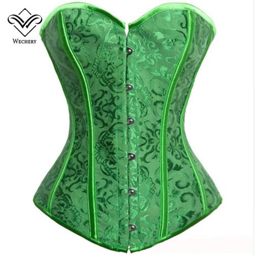 Wechery Sexy Waist Trainer Corset Corsage Brocade Royal Wedding Jacquard Corsets and Bustiers for Women Modeling Strap Corselet, Green
Wechery Sexy Waist Trainer Corset Corsage Brocade Royal Wedding Jacquard Corsets and Bustiers for Women Modeling Strap Corselet, Green