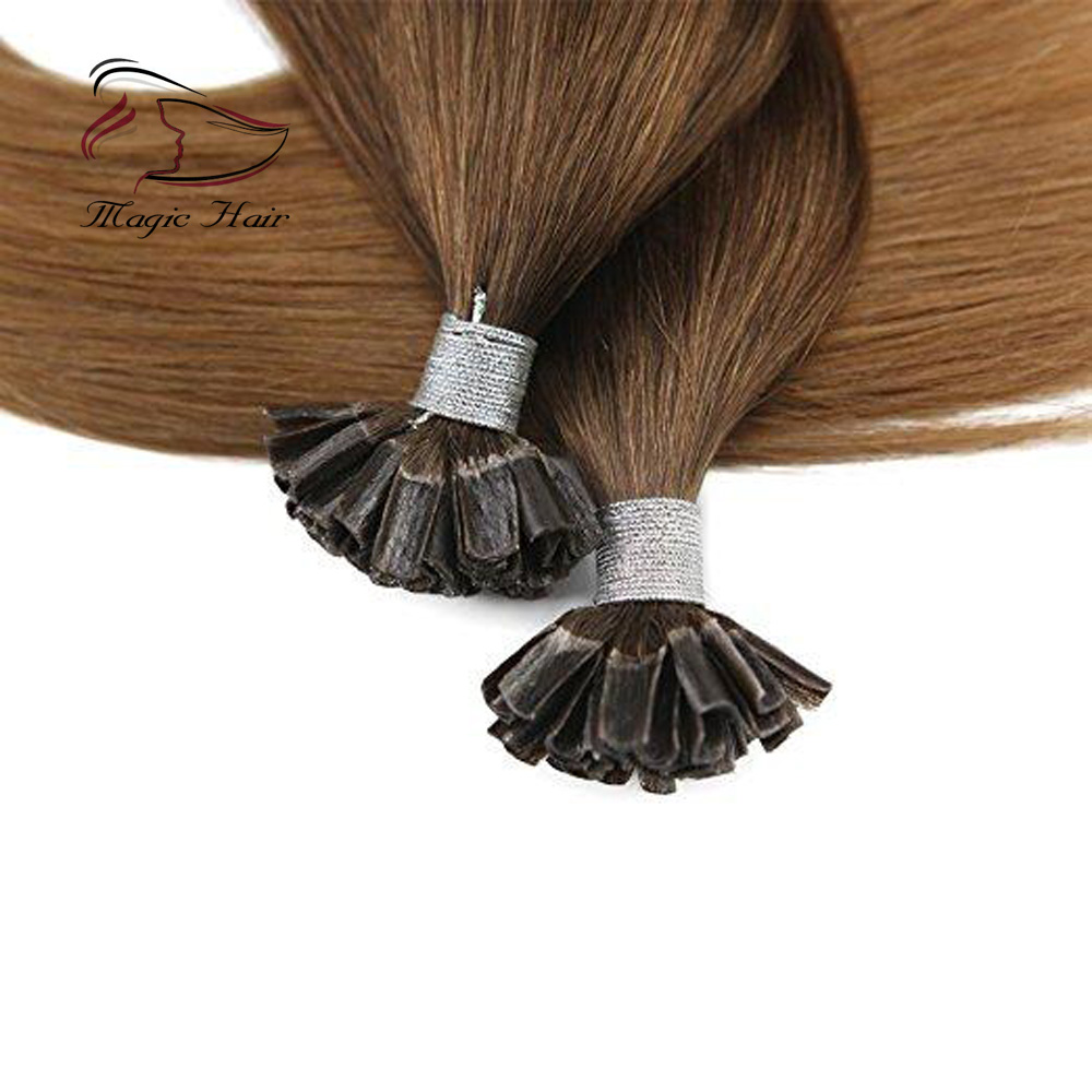 U Tip Keratin Remy Human Hair Extension Chocolate Brown #4 Ombre to Caramel Blonde #27 (#T427)