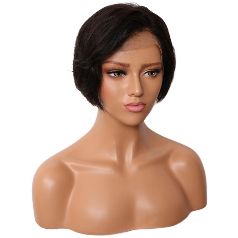high quality 6 inch Short Bob Wigs Brazilian Virgin Hair natural Straight Lace Front or full lace Human Hair Wigs For Black Women