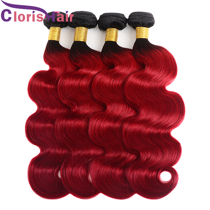 Ombre 1b Red Body Wave Hair Weaves 3pcs Two Tone Red Brazillian Virgin Human Hair Extensions Cheap Wavy Dark Root Red Ombre Bundles, T1b/red
Ombre 1b Red Body Wave Hair Weaves 3pcs Two Tone Red Brazillian Virgin Human Hair Extensions Cheap Wavy Dark Root Red Ombre Bundles, T1b/red
