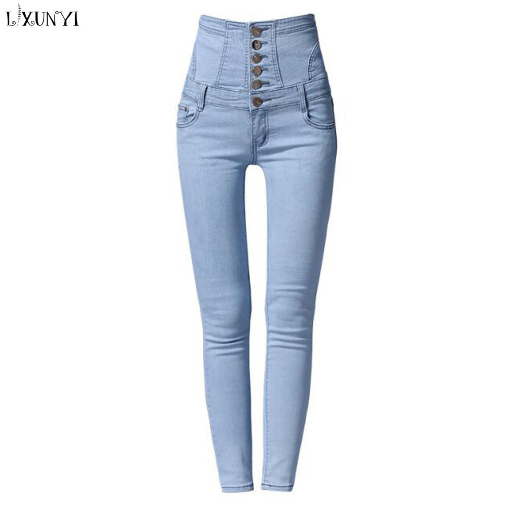 LXUNYI Skinny Jeans Woman Plus Size Single Breasted Slim Bandage Lace Up Pencil Denim Pants High Waisted Jeans jean femme, Black
LXUNYI Skinny Jeans Woman Plus Size Single Breasted Slim Bandage Lace Up Pencil Denim Pants High Waisted Jeans jean femme, Black
