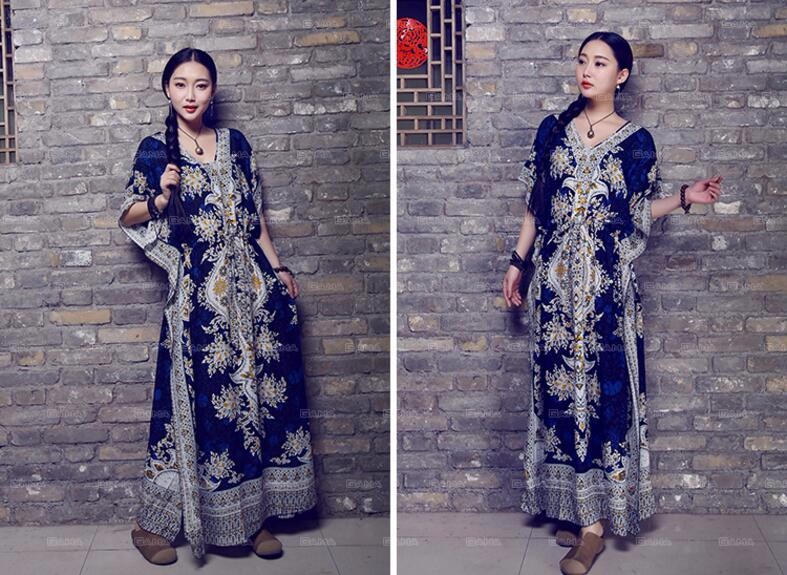 Asian Ethnic Clothing personalized travel holiday Beach dress India Nepali Thailand calico dress South East Asian Traditional special Dress