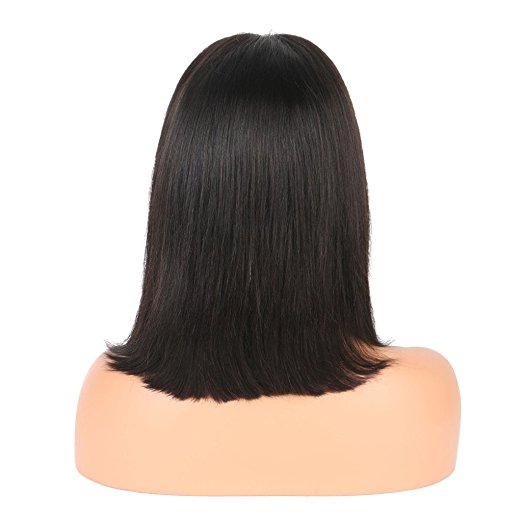 8A Peruvian Virgin Human Hair Bob Wigs Unprocessed Straight Front/Full Lace Wigs Bobs Styled Top Quality Glueless 150% density