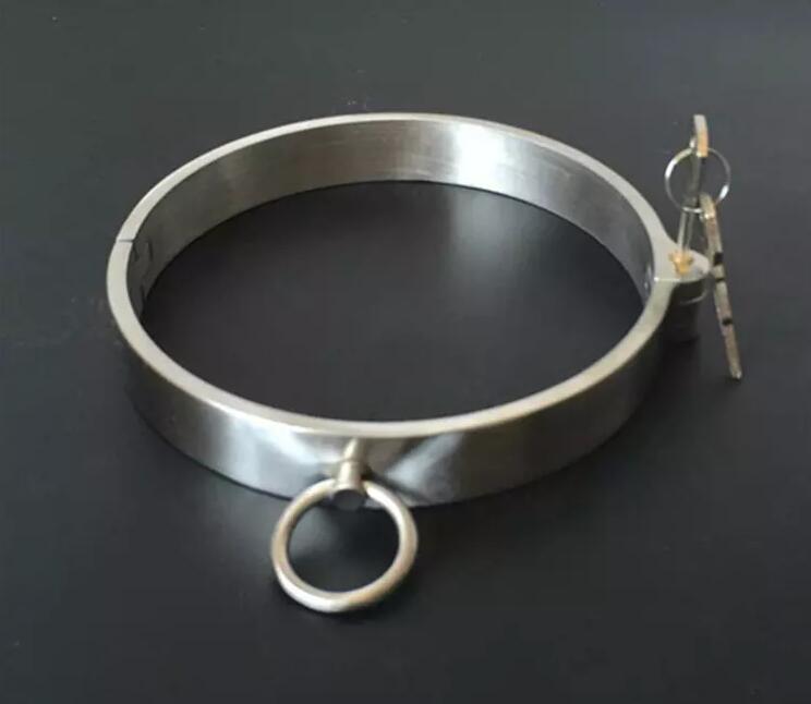 Heavy Metal BDSM Bondage Restraints High Grade Hand-Polished Stainless Steel Collar For Women And Men Restraint Gear Sex