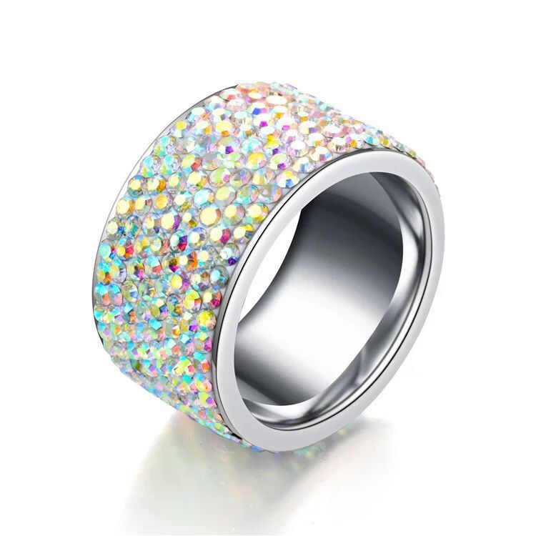 MGFam (197R) Crystal AB Color Big Rings Fashion For Women Titanium Steel 316L No Change Color
MGFam (197R) Crystal AB Color Big Rings Fashion For Women Titanium Steel 316L No Change Color