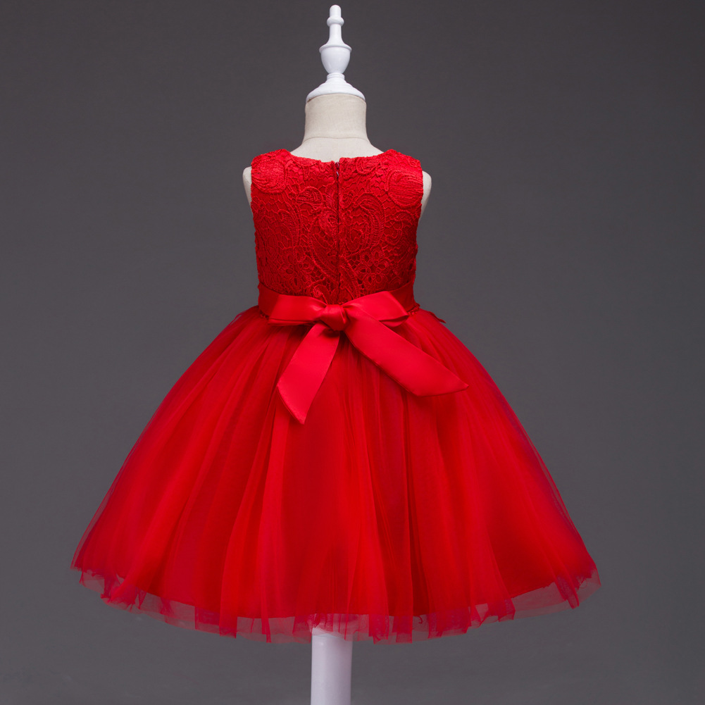 Vintage Flower Girl Dresses turquoise Lovely Clothes Mint Ivory With Lace Bow Tutu Ball Gowns White Gray Red In Stock Cheap