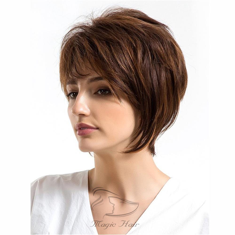 150% Density pixie cut bob wigs full lace human Hair wigs 8 inch ombre color balayage Straight Brazilian Virgin lace front human hair