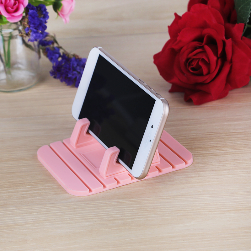 Car Silicone Soft Anti-slip Desktop Mat Holder Stand Bracket for GPS Mobile Phone With Package