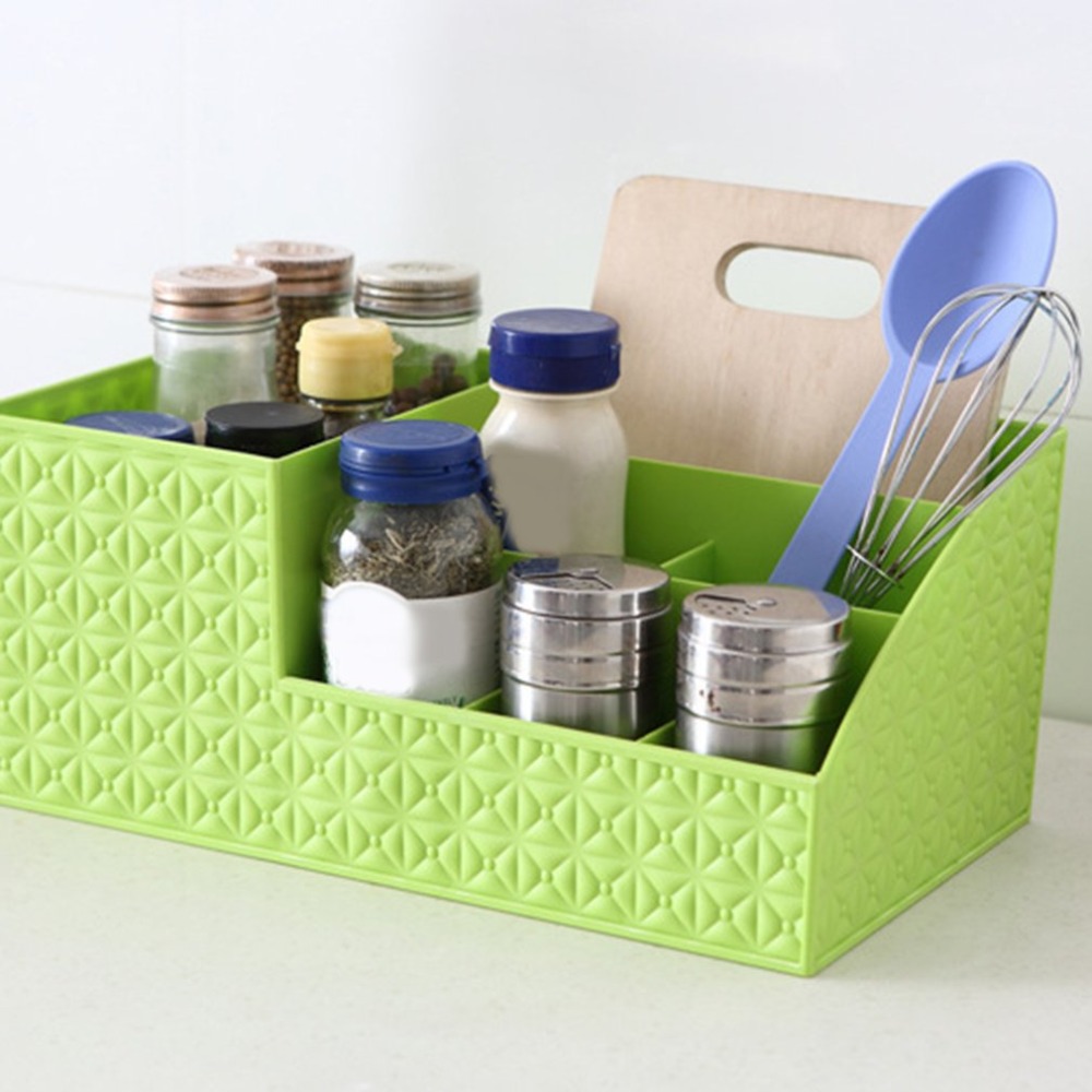 Multifunctional Desktop Shelves Storage Box Durable Plastic Makeup Storage Box Organizer Tissue Small Items Case