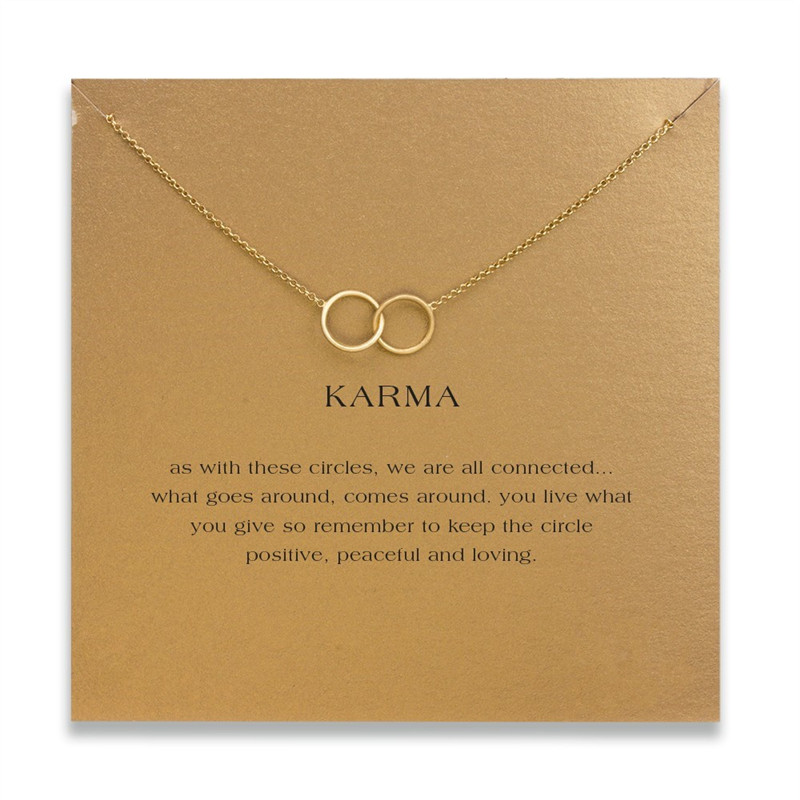 Double Circle Choker Necklaces With Card Gold Silver Cross Pendant Necklace For Fashion Women Jewelry KARMA
Double Circle Choker Necklaces With Card Gold Silver Cross Pendant Necklace For Fashion Women Jewelry KARMA