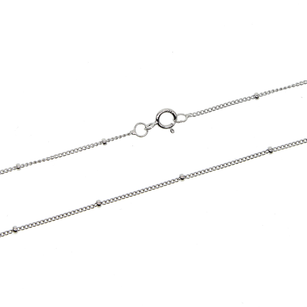 classic basic silver bead chain necklace 100% 925 sterling silver gold silver color 18" chain necklace