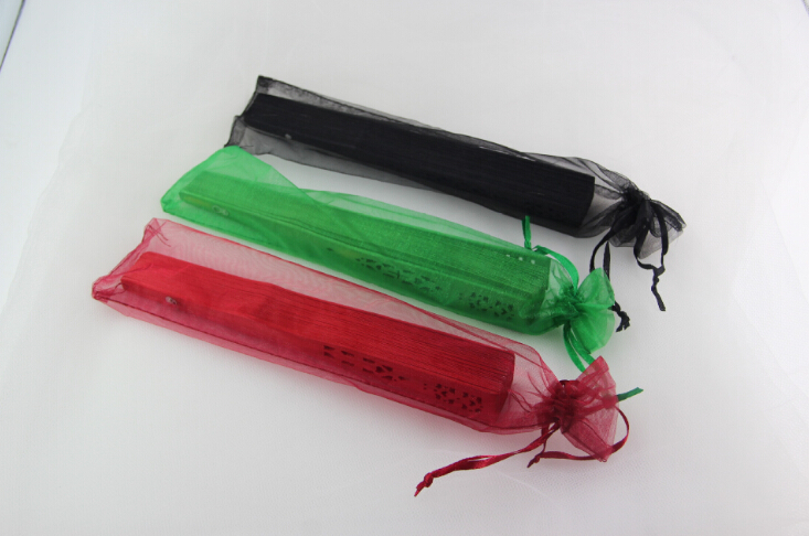 Other Festive & Party Supplies Silk pouch for hand fans organza gift bag fans with drawstring 100pcs/lot 10 color