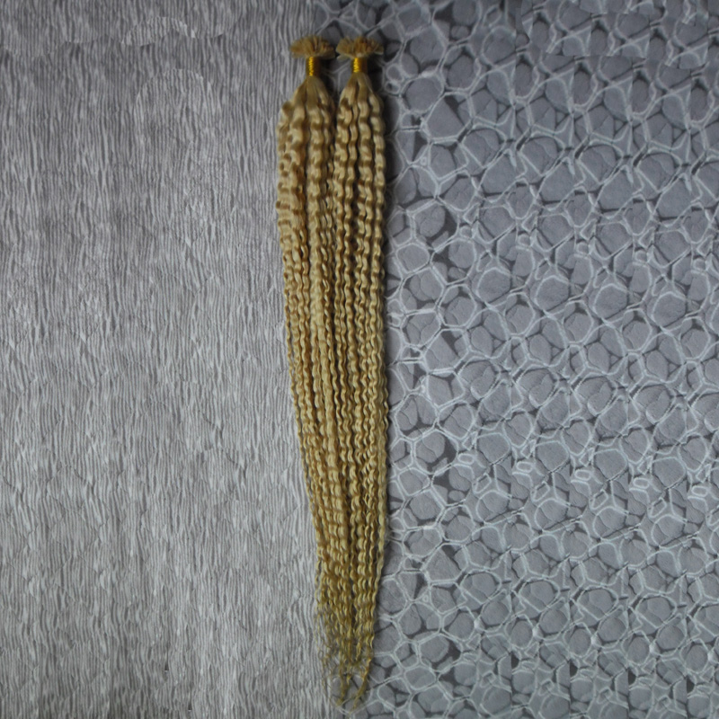 613 kinky curly Machine Made Remy Human Fusion Hair U Nail Tip Hair Extension Bond Keratin Human Hair Extension 100g
