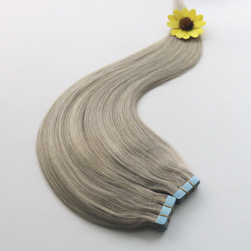 Tape in human hair extensions 40pcs Pgrey/613 Piano color Blonde Brazilian Hair Skin Weft Tape Hair Extensions 100g double drawn tape in