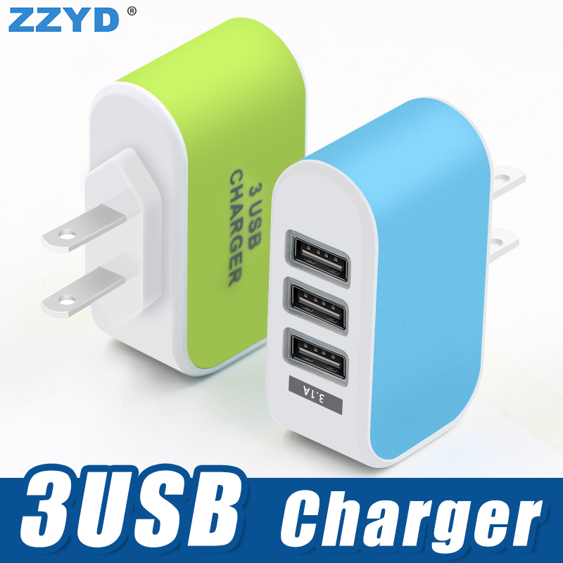 ZZYD 3 Ports USB Wall Charger With LED Light 5V 3.1A Travel Adapters For Samsung S8 Tablet
ZZYD 3 Ports USB Wall Charger With LED Light 5V 3.1A Travel Adapters For Samsung S8 Tablet
