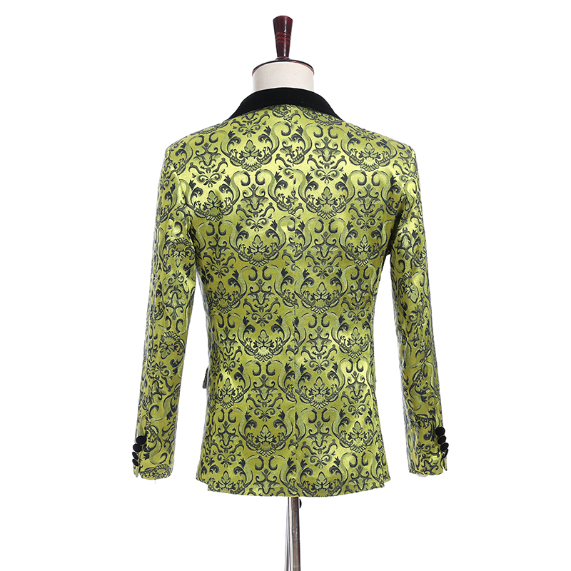 Collection -- Paisley Groom Tuxedos One Button Side Vent Groomsmen Blazer Excellent Men Business Party Prom Suits(Jacket+Pants+Tie+Vest) 405