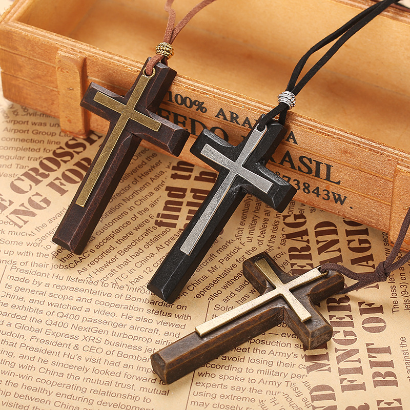 Top fashion Retro handicraft double layer alloy wooden cross female couple long pendant sweater chain cross promotion in stock
Top fashion Retro handicraft double layer alloy wooden cross female couple long pendant sweater chain cross promotion in stock