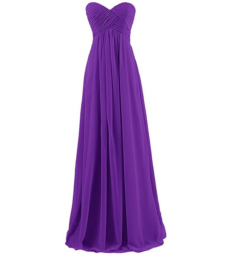 Women's Sweetheart Chiffon Country Bridesmaid Dresses Long under 50 Maid of Honor Backless Beach Custom Made Plus Size Lace-up Back Dresses Party