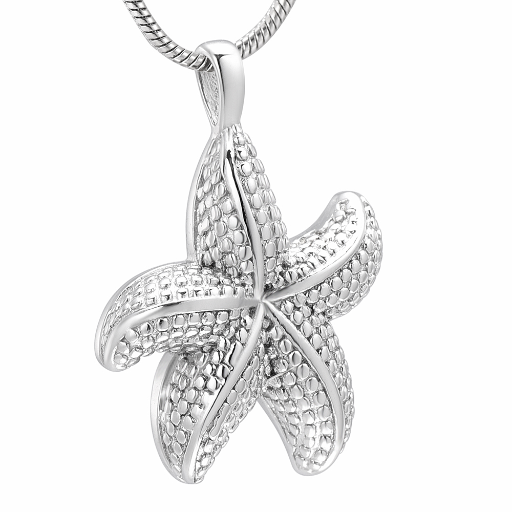 IJD10039 Stainless Steel StarFish Cremation Pendant Keepsake Memorial Urn Necklace-Sea Starfish Cremation for Ashes Urn Jewelry for Human, Silver
IJD10039 Stainless Steel StarFish Cremation Pendant Keepsake Memorial Urn Necklace-Sea Starfish Cremation for Ashes Urn Jewelry for Human, Silver