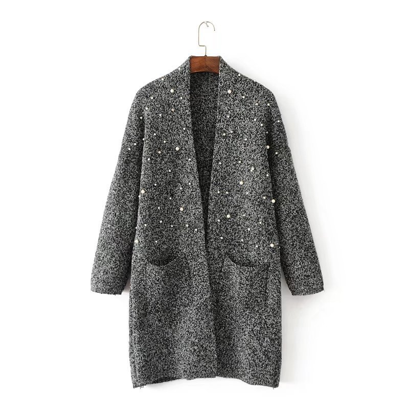Autumn Women Bead Knitted Long Cardigan Sweater with Pocket Large Size Jumper Winter Knitting Sweater Coat Pull Femme Poncho, Green
Autumn Women Bead Knitted Long Cardigan Sweater with Pocket Large Size Jumper Winter Knitting Sweater Coat Pull Femme Poncho, Green