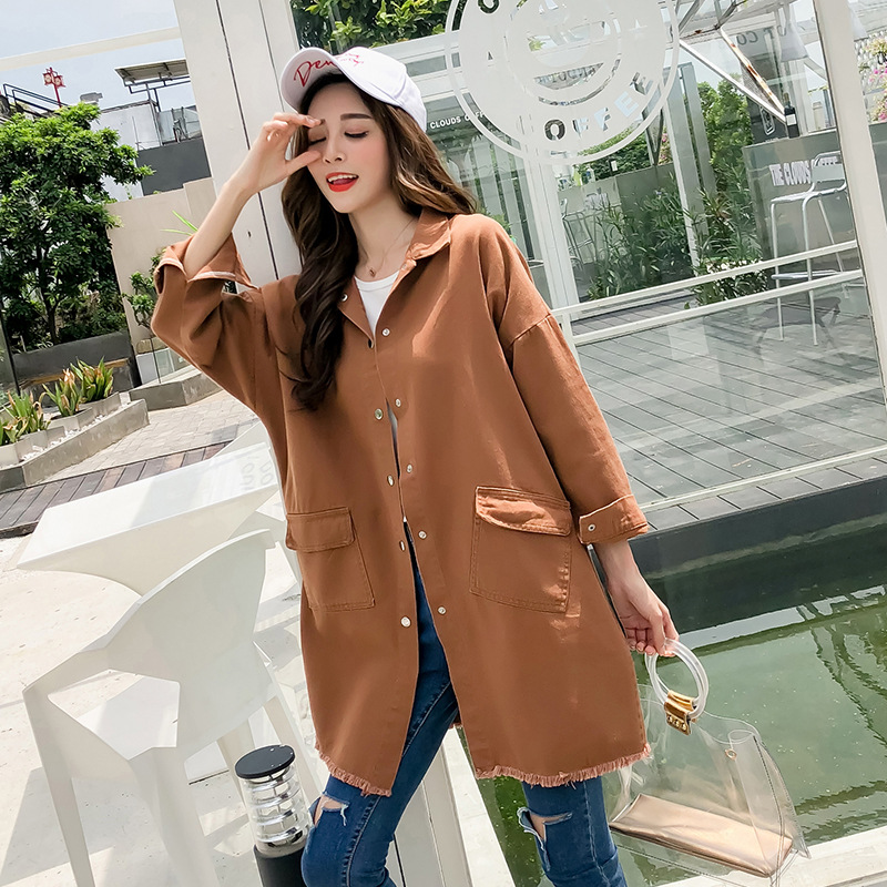 fasion casual single breasted Designer Women Spring Trench Coat 2018 wide-waisted European Windbreaker solid Autum Streetwear, Beige 
fasion casual single breasted Designer Women Spring Trench Coat 2018 wide-waisted European Windbreaker solid Autum Streetwear, Beige