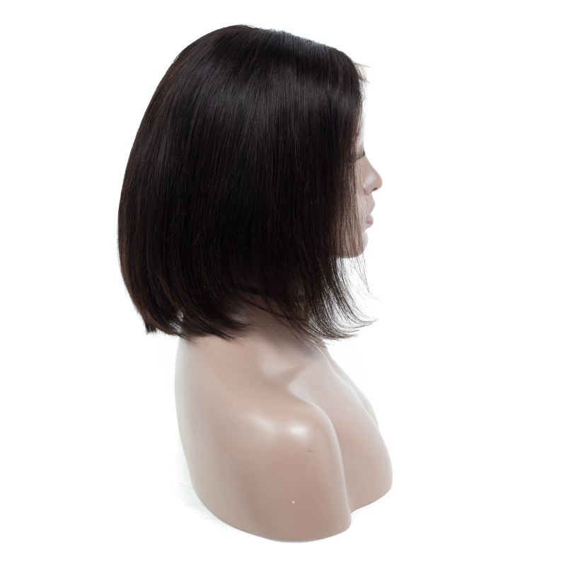 Brazilian 100% Human Hair 4X4 Lace Bob Glueless Wig Silky Straight 150% 180% Density Peruvian Malaysian Hair Products 10-18inch Middle Part