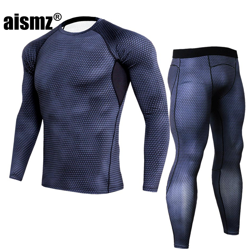 

Aismz 3D print Long sleeved Leggings Tights Mens Long Sleeved sportswear fitness clothes male suit, Black;brown