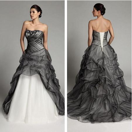 2018 Modest White and Black Wedding Dresses Strapless Sleeveless Applique Beaded Sweep Train Tulle Ruffles Bridal Gown Custom Made, Custom made from color chart
2018 Modest White and Black Wedding Dresses Strapless Sleeveless Applique Beaded Sweep Train Tulle Ruffles Bridal Gown Custom Made, Custom made from color chart