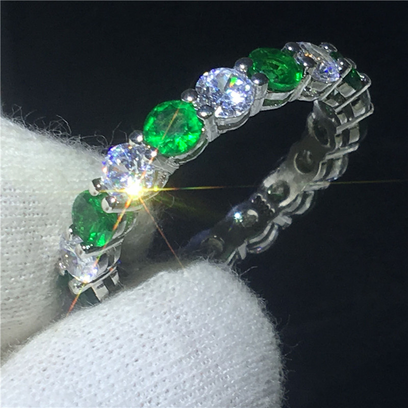 Simple Fashio Female infinity ring 925 Sterling silver Green 5A zircon Cz Engagement wedding band rings for women Bridal Jewelry
Simple Fashio Female infinity ring 925 Sterling silver Green 5A zircon Cz Engagement wedding band rings for women Bridal Jewelry