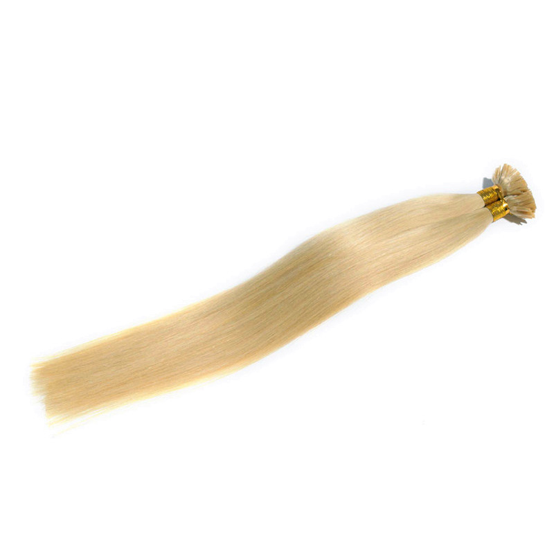 elibess grade 8a brazilian remy u tip hair extensions nail tip keratin 26inch 28 blonde color 613 extension 0 5g strand 200g