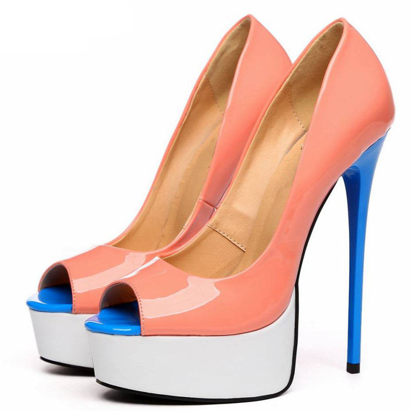 16CM Heel Height Sexy Peep Toe Stiletto Heel Platform Party Shoes heels US size 5.5-14.5 No.1605-1, Black
16CM Heel Height Sexy Peep Toe Stiletto Heel Platform Party Shoes heels US size 5.5-14.5 No.1605-1, Black