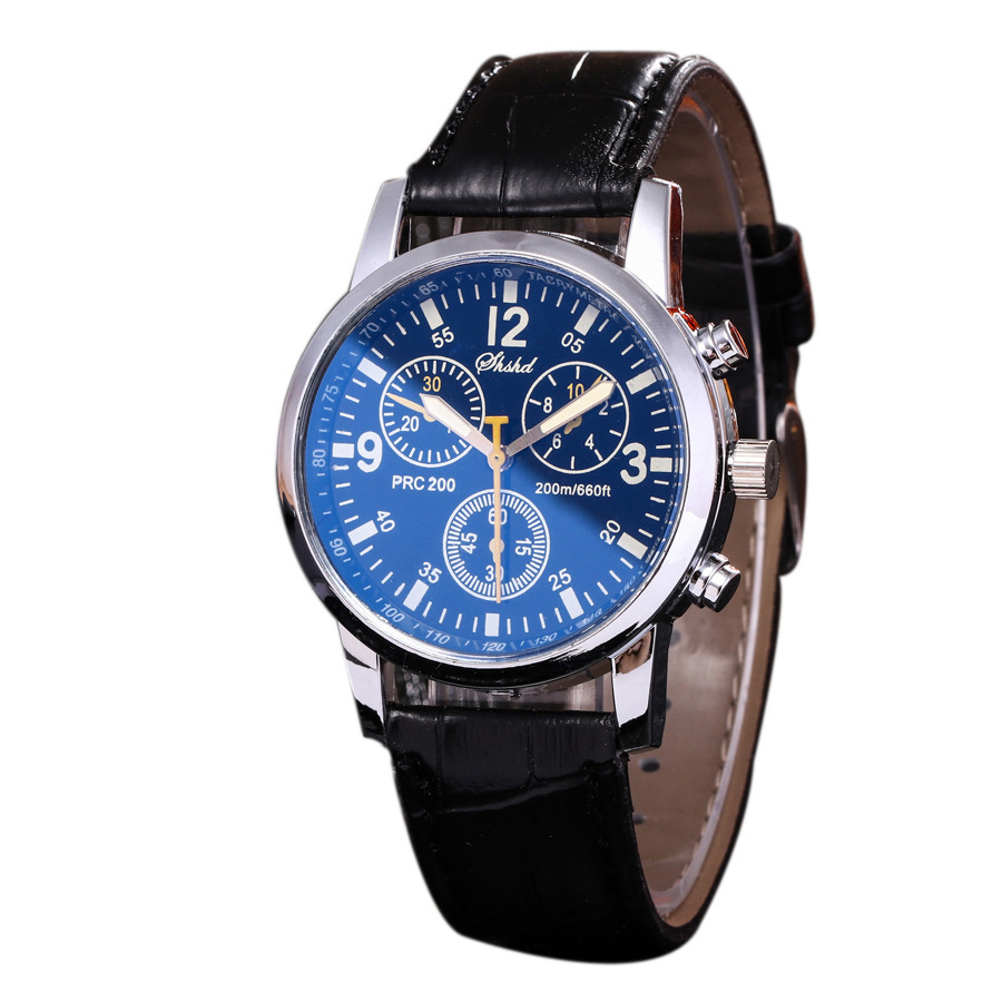 Business wholesale designer watch double side belt fashionable quartz watch female student Geneva three eyes six pin quartz men watch, Blue
Business wholesale designer watch double side belt fashionable quartz watch female student Geneva three eyes six pin quartz men watch, Blue