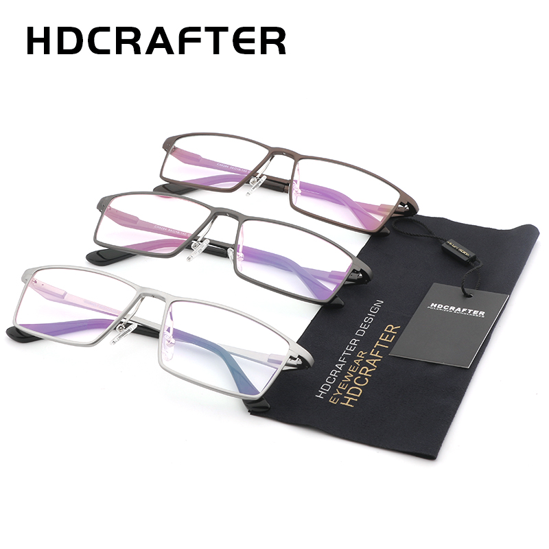 HDCRAFTER Men Women Optical Frames Eyeglasses Frames Commercial Glasses Fashion Eyeglasses Prescription Aluminum frame