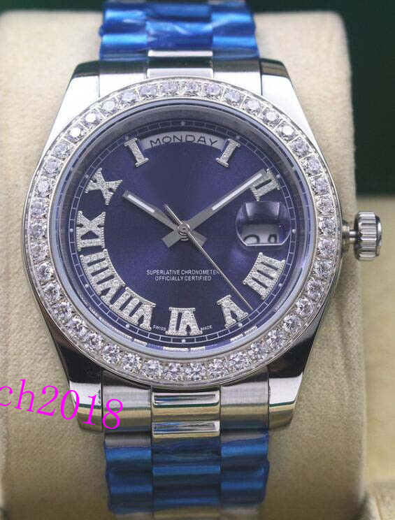 Luxury Watch Mens Platinum II Blue Dial Diamond Roman Numerals Automatic Fashion Brand Men's Watch Wristwatch 
Luxury Watch Mens Platinum II Blue Dial Diamond Roman Numerals Automatic Fashion Brand Men's Watch Wristwatch