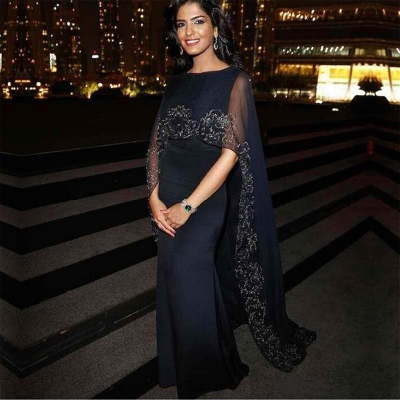Navy Blue Lace Mermaid Arabic Evening Dresses With Cape Floor Length Prom Dress Elegant Mother Of the Bride Dress, Ivory
Navy Blue Lace Mermaid Arabic Evening Dresses With Cape Floor Length Prom Dress Elegant Mother Of the Bride Dress, Ivory