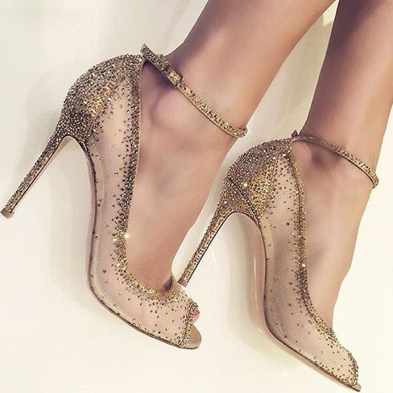 Ladies Elegant Pep Toe Mesh Rhinestone Thin Heel Pumps Ankle Strap Lace Crystal High Heels Wedding Shoes, Nude
Ladies Elegant Pep Toe Mesh Rhinestone Thin Heel Pumps Ankle Strap Lace Crystal High Heels Wedding Shoes, Nude