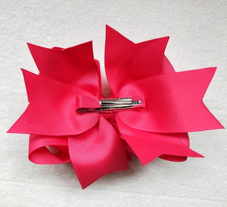 20pcs Boutique 5 inch multilayer large Grosgrain ribbon hair Bows Clips Bowknot Infants hairbow Girls Birthday Party hair accessories HD3469