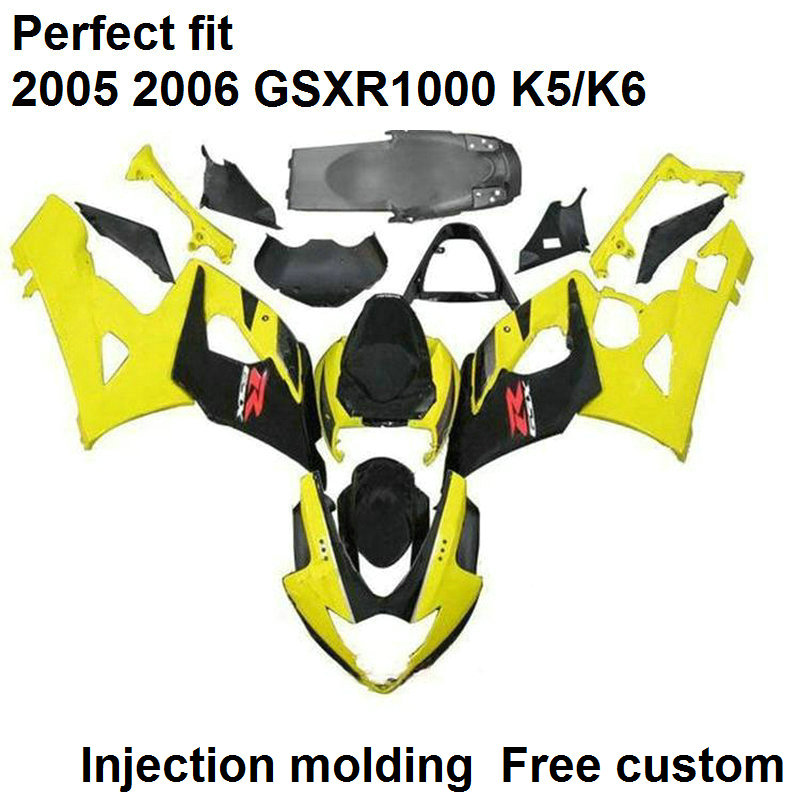 Injection molding fairings for Suzuki GSXR1000 2005 2006 black yellow motorcycle fairing kit GSXR1000 05 06 GH63, Same as picture
Injection molding fairings for Suzuki GSXR1000 2005 2006 black yellow motorcycle fairing kit GSXR1000 05 06 GH63, Same as picture