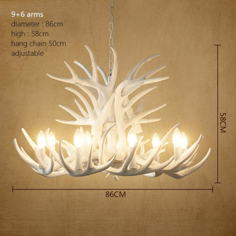 Antlers Resin Chandelier Lamp Modern LED Antler Chandelier Lustre Chandeliers E14 Vintage Lights Novelty Lighting pendant lights