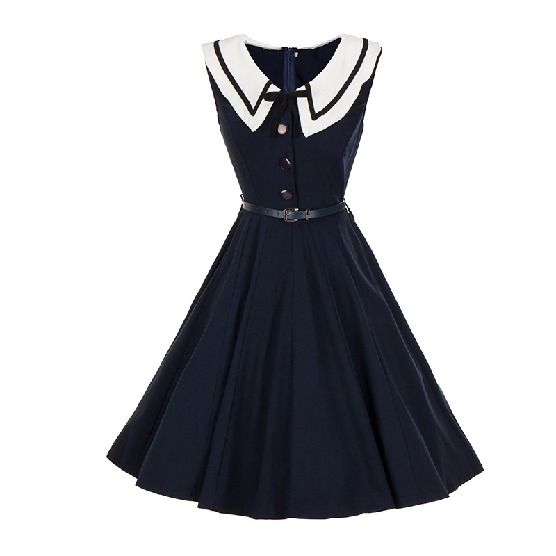 Amazon wish cross border women's wear 2018 New Retro elegant waist waist pure color slim slim dress, Black
Amazon wish cross border women's wear 2018 New Retro elegant waist waist pure color slim slim dress, Black
