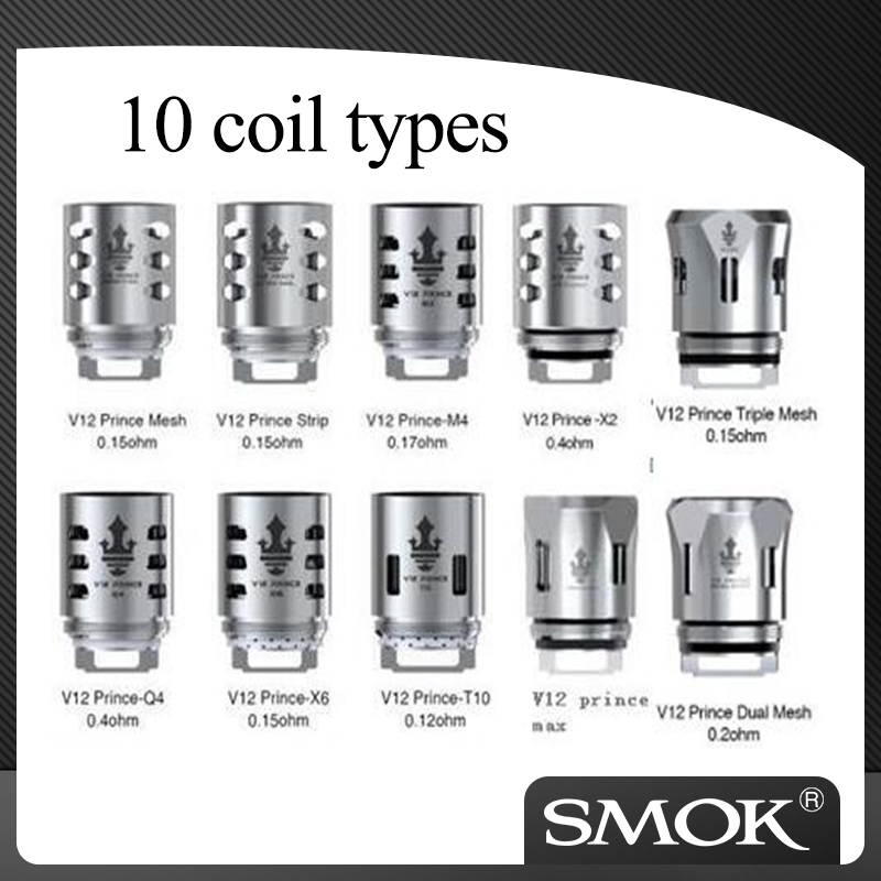 100% Authentic Smok TFV12 Prince dual Triple max mesh coils head V12 prince coils X2 Q4/M4 x6 T10 coil head
100% Authentic Smok TFV12 Prince dual Triple max mesh coils head V12 prince coils X2 Q4/M4 x6 T10 coil head