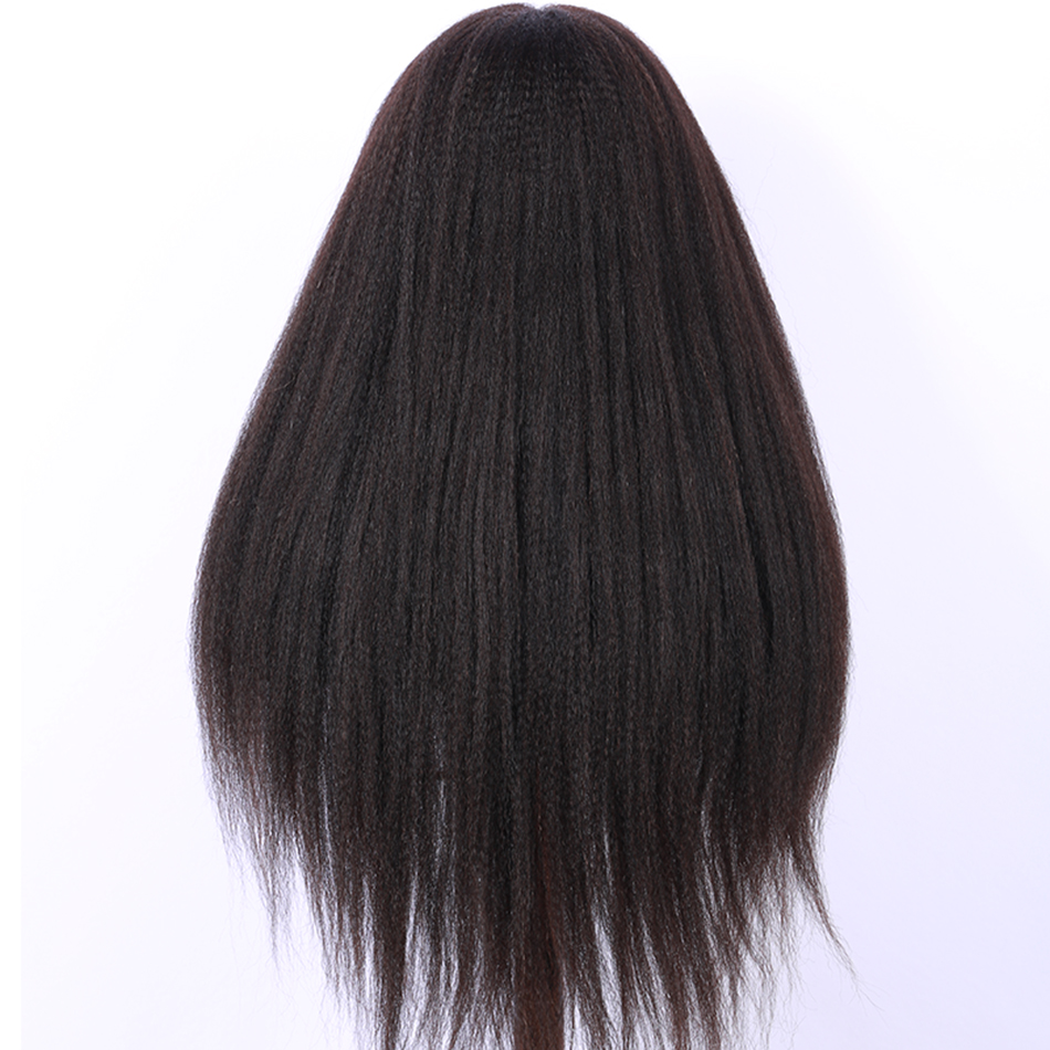 Natural Black 360 Lace Frontal Wig Pre Plucked With Baby Hair 150 Density Lace Front Human Hair Wig Brazilian Glueless Yaki Remy Wig