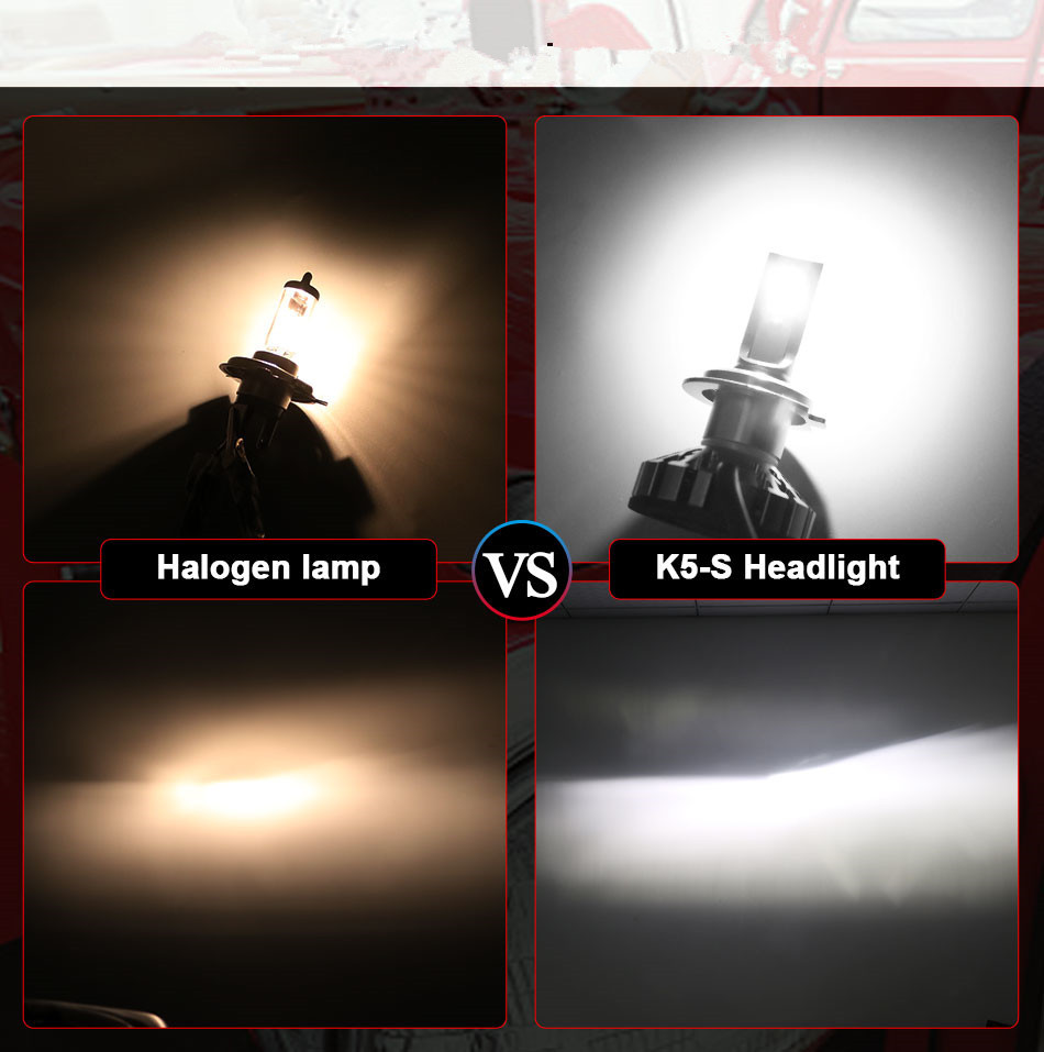 PAMPSEE New Upgrade Mini Canbus H4 H7 Car LED Headlight Kit 50W 10000LM/Set H1 H11 9005 9006 6000K Bulbs Car Accessories