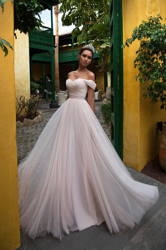 blush pink nora naviano wedding dresses off the shoulder backless sweep train beach bridal gowns plus size wedding dress robe de marie