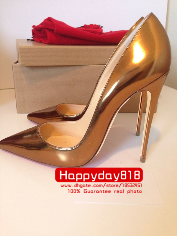 Free shipping fashion Casual women pumps sexy lady Bronze patent leather point toe high heels shoes come with dustbag box real leather, Bronze gold 8 cm
Free shipping fashion Casual women pumps sexy lady Bronze patent leather point toe high heels shoes come with dustbag box real leather, Bronze gold 8 cm